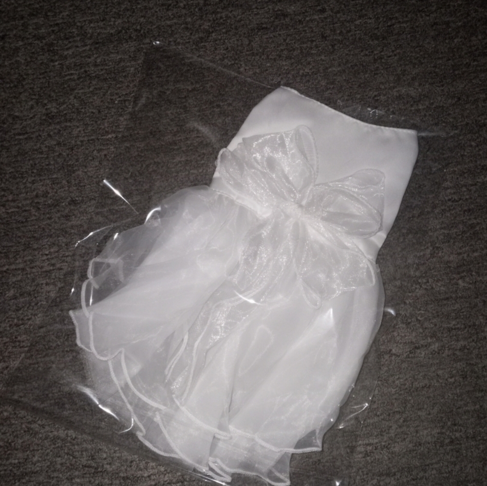 New dog wedding dress with tulle